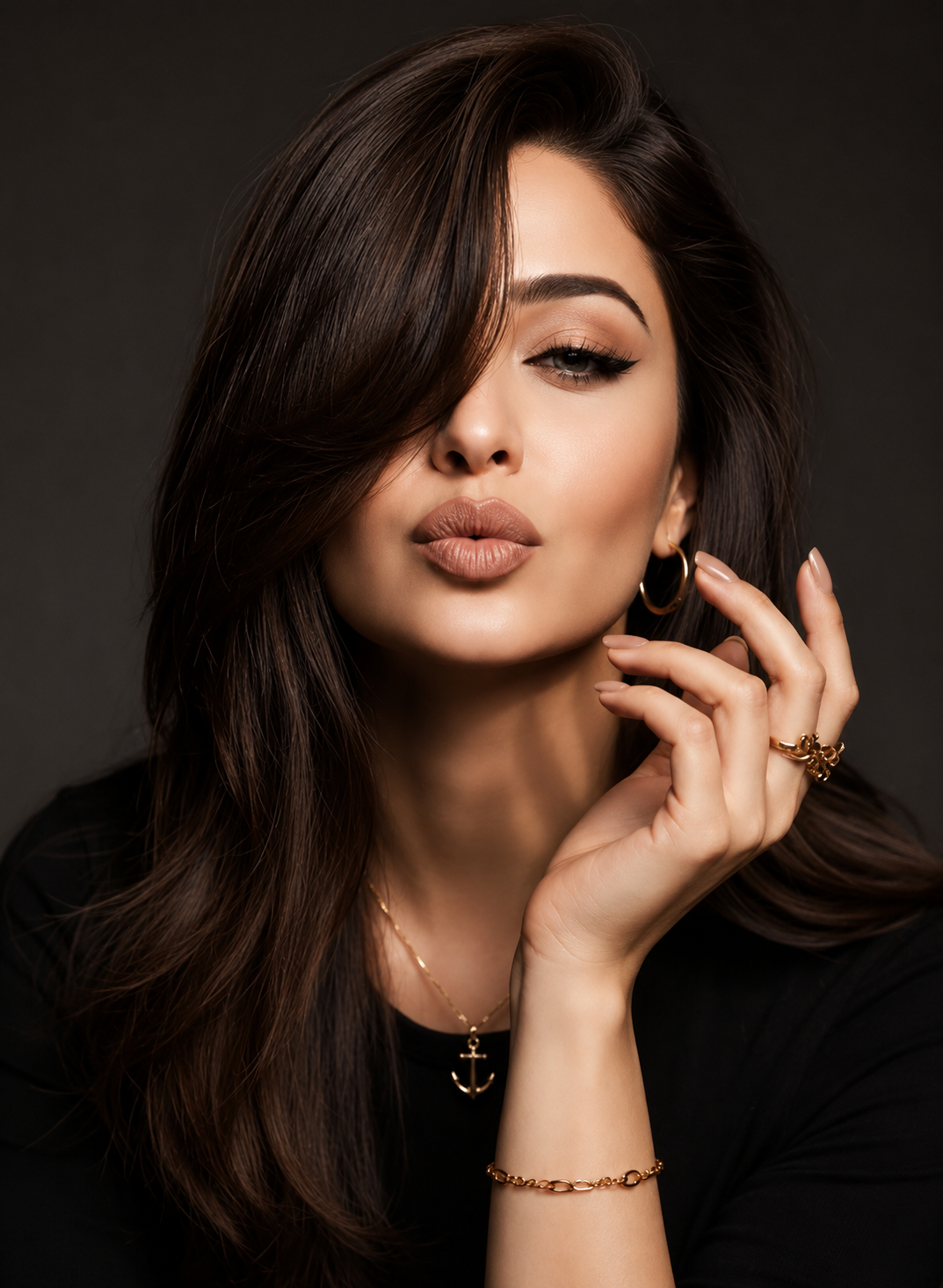 Woman with party makeup look by makeup artist in Delhi